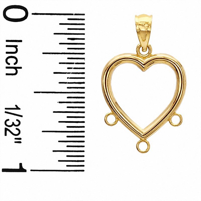 Main Image 2 of Heart Charm Holder in 10K Gold
