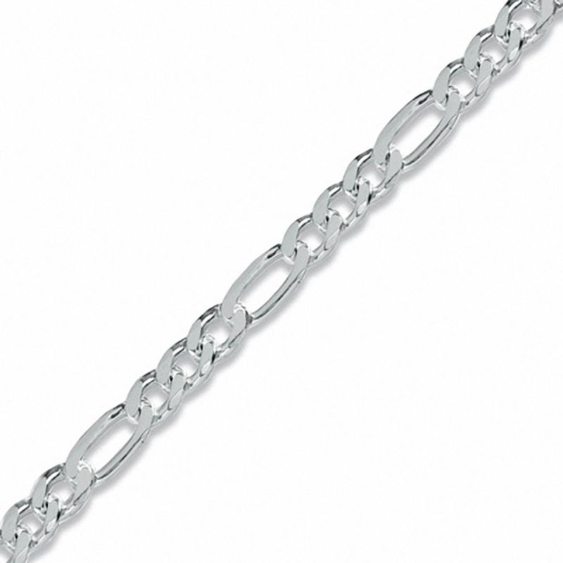 100 Gauge Figaro Chain Anklet in Sterling Silver - 10"