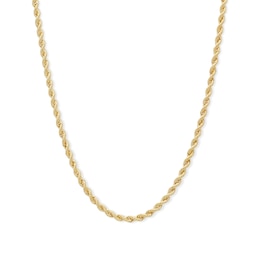 016 Gauge Rope Chain Necklace in 10K Solid Gold Bonded Sterling Silver - 20&quot;