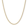 016 Gauge Rope Chain Necklace in 10K Solid Gold Bonded Sterling Silver - 24"