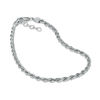 070 Gauge Rope Chain Anklet in Sterling Silver - 10"