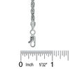 070 Gauge Rope Chain Anklet in Sterling Silver - 10"