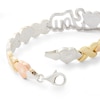 Thumbnail Image 1 of 10K Tri-Tone Gold Bonded Sterling Silver XO I Love You Stampato Bracelet - 7.25"