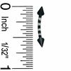 016 Gauge Black Stripe Curved  Barbell Set in Stainless Steel