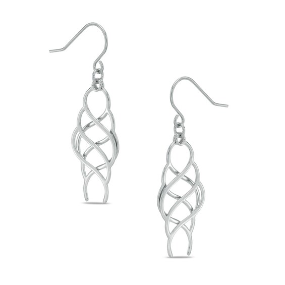 Celtic Dangle Earrings in Sterling Silver