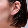 Thumbnail Image 2 of Rose Crystal Daisy Stud Piercing Earrings in 14K Solid White Gold