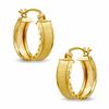 Thumbnail Image 0 of Diamond-Cut Huggie Earrings in 10K Tube Hollow Gold