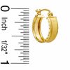 Thumbnail Image 1 of Diamond-Cut Huggie Earrings in 10K Tube Hollow Gold