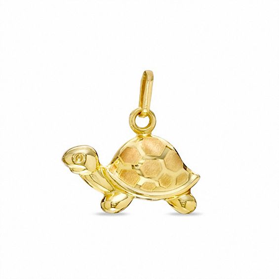 Turtle Charm in 10K Gold