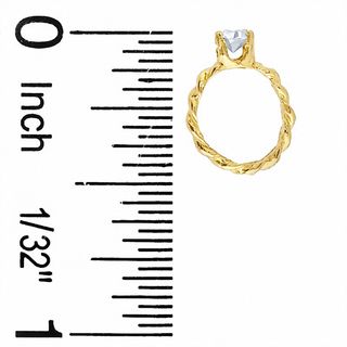 Cubic Zirconia Tiny Ring Charm in 10K Gold