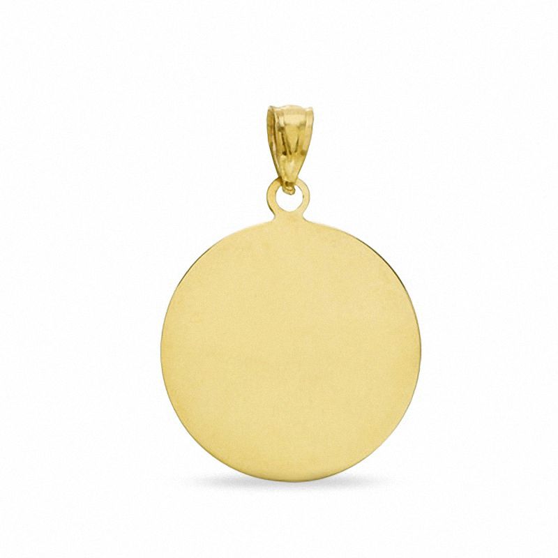 Main Image 1 of Engravable Circle Charm in 10K Gold