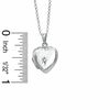 Thumbnail Image 1 of Cubic Zirconia Star Heart Locket in Sterling Silver