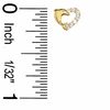 Thumbnail Image 1 of Cubic Zirconia Dolphin Heart Stud Earrings in 10K Gold