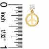 Thumbnail Image 2 of Cubic Zirconia Peace Dangle Earrings in 10K Gold