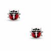 Thumbnail Image 0 of Child's Enamel Ladybug Stud Earrings in Sterling Silver