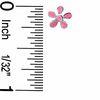 Thumbnail Image 2 of Child's Pink Enamel Flower Stud Earrings in Sterling Silver
