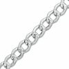 Thumbnail Image 1 of 3.7mm Pavé Curb Chain Bracelet in Sterling Silver with 14K White Gold Plate - 8"