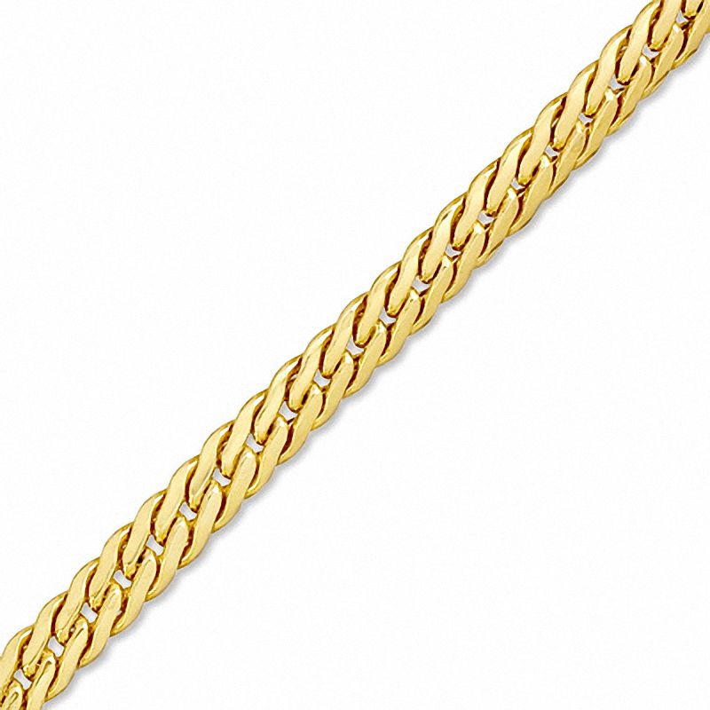 Main Image 1 of 3.8mm Closed Herringbone Bracelet in Sterling Silver with 10K Two-Tone Gold Plate - 7.25"