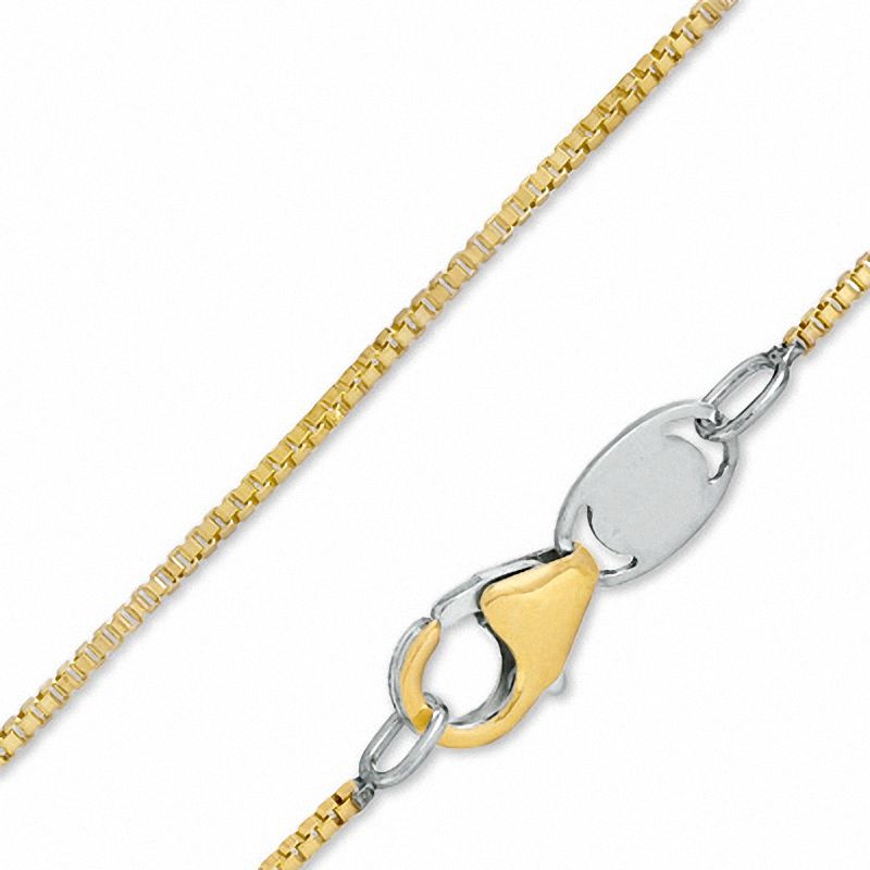 Main Image 1 of 050 Gauge Box Chain Necklace in 10K Gold Bonded Sterling Silver - 18"