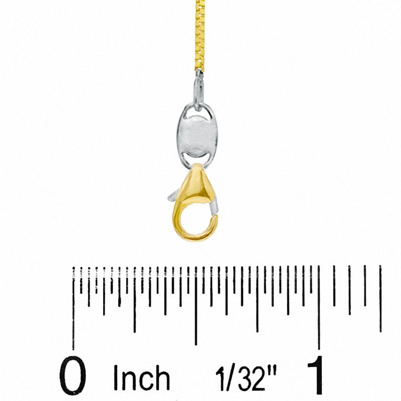 Main Image 2 of 050 Gauge Box Chain Necklace in 10K Gold Bonded Sterling Silver - 18"