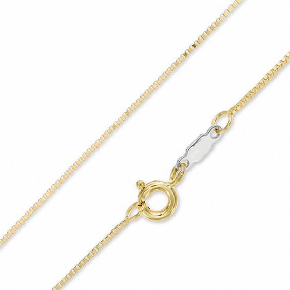 Banter 050 Gauge Box Chain Necklace in 10K Gold Bonded Sterling Silver Westland Mall