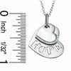 Diamond Accent Double Heart with Lower "Hope" Pendant in Sterling Silver