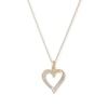 Thumbnail Image 0 of 1/10 CT. T.W. Diamond Milgrain Heart Pendant in 10K Gold