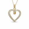 Thumbnail Image 1 of 1/10 CT. T.W. Diamond Heart with Loop Pendant in 10K Gold