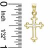 Thumbnail Image 2 of Small Princess-Cut Cubic Zirconia Cross Charm in 10K Gold