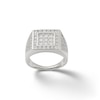 Thumbnail Image 1 of Cubic Zirconia Double Square Ring in Sterling Silver