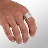 Thumbnail Image 3 of Cubic Zirconia Double Square Ring in Sterling Silver