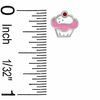 Child's Enamel Cupcake Stud Earrings in Sterling Silver