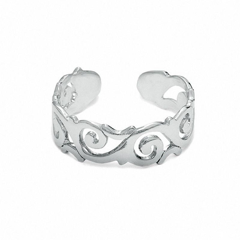 Swirl Toe Ring in Sterling Silver