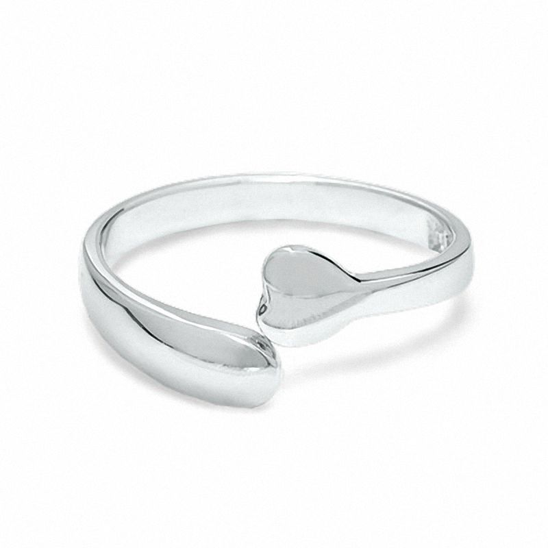 Main Image 1 of Heart Open Toe Ring in Sterling Silver