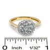 1/10 CT. T.W. Diamond Circle Cluster Ring in 10K Gold - Size 7