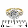 1/10 CT.T.W. Diamond Cluster Flower Ring in 10K Gold - Size 7