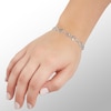 Diamond Accent Heart Cutouts Bracelet in Sterling Silver - 7.25"