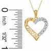 Thumbnail Image 2 of Diamond Accent MOM Heart Pendant in 10K Gold