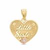 Thumbnail Image 0 of Little Sister Heart Charm in 10K Two-Tone Gold