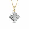 Diamond Accent Inner/Outer Kite Shaped Pendant in 10K Gold