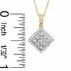 Diamond Accent Inner/Outer Kite Shaped Pendant in 10K Gold