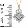 1/10 CT. T.W. Diamond Kite-Shaped Pendant in 10K Gold