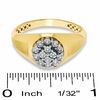 Diamond Accent Cluster Band in 10K Gold - Size 10.5