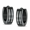 Thumbnail Image 0 of Black IP Stainless Steel Huggie Earrings