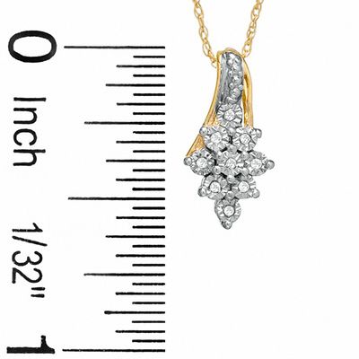 Diamond Accent Marquise Pendant in 10K Gold