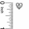 Thumbnail Image 1 of Diamond Accent Small Heart Earrings in 10K White Gold