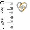 Diamond Accent Heart Earrings in 10K Gold