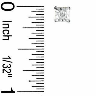 1/8 CT. T.W. Miracle-Set Diamond Stud Earrings in 10K Two-Tone Gold
