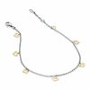 Thumbnail Image 1 of 10K Gold over Sterling Silver Dangling Heart Anklet - 10"