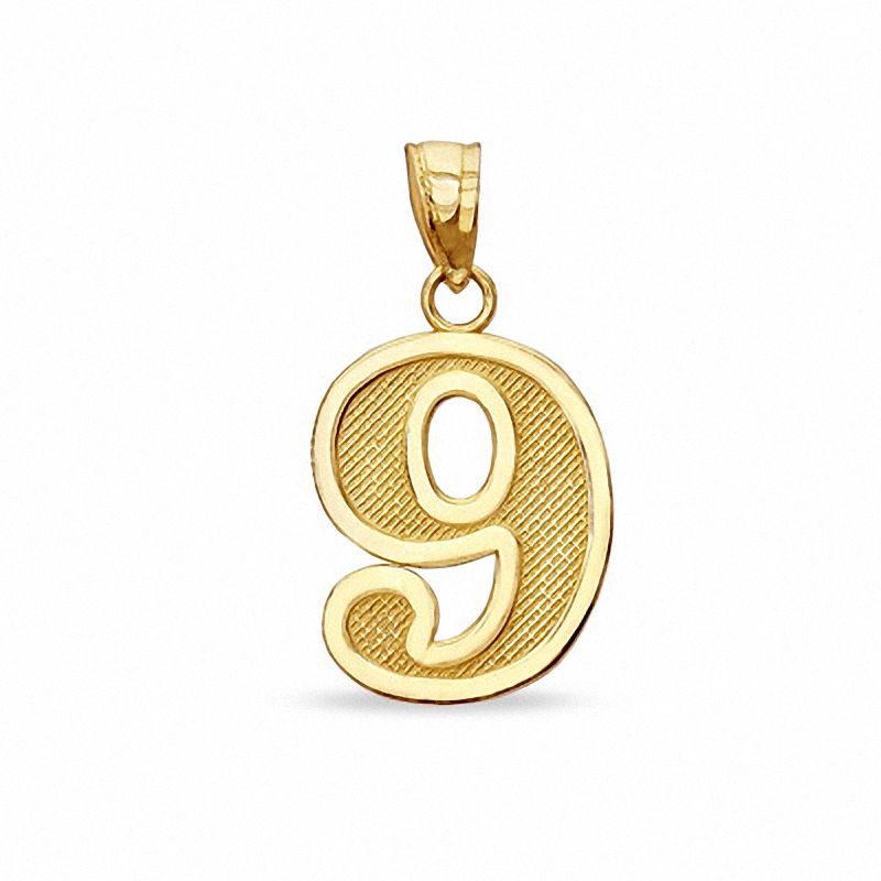 Main Image 1 of Number "9" Charm in 10K Gold